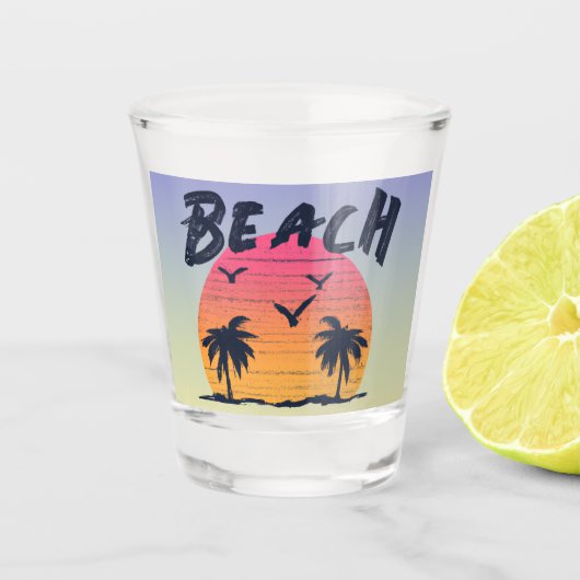 Strand/kust/tropisch/Hawaïaans Shot Glas (Voorkant)