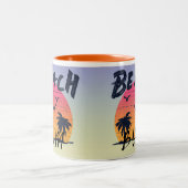 Strand/kust/tropisch/Hawaïaans Tweekleurige Koffiemok (Center)