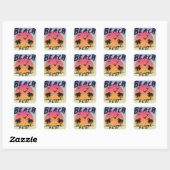 Strand/kust/tropisch/Hawaïaans Vierkante Sticker (Vel)