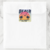 Strand/kust/tropisch/Hawaïaans Vierkante Sticker (Tas)