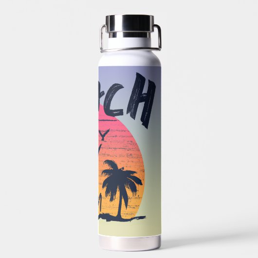 Strand/kust/tropisch/Hawaïaans Waterfles (Achterkant)