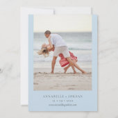 Strand Kust Waterverf Bestemming Trouwfoto Kaart (Achterkant)