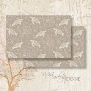 Strand Kust Zee Schildpad Zeester Tan Decoupage Tissuepapier