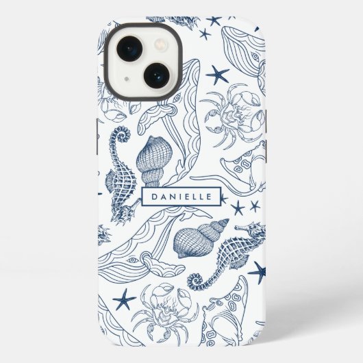 Strand kust zeedieren iPhone hoesje (Achterkant)