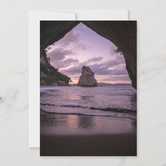Strand Kust Zeekust Zomer Marine Trouwen Kaart (Achterkant)