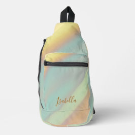 Strand Kust Zeeschelp Patroon Aangepaste Naam Sling Bag