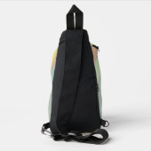 Strand Kust Zeeschelp Patroon Aangepaste Naam Sling Bag (Achterkant)