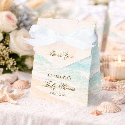 Strand kust zomer babyshower bedankdoosjes