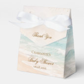Strand kust zomer babyshower bedankdoosjes (Voorkant Zijde)