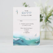 Strand Kustbestemming Bruiloft RSVP (Staand voorkant)