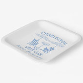 Strand Kustblauwe vrijgezellenfeest Papieren Bordje (Gebogen)