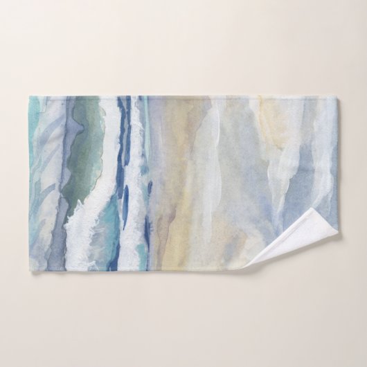 Strand Kustgolf Oceaan Waterverf Home Decor Bad Handdoek (Handdoek)