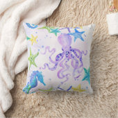 Strand Kustkust Zeekust Octopus Zeepaardzeesterren Kussen (Deken)