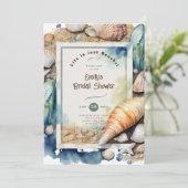 Strand Kustoceaan BABYDOUCHE VERJAARDAG BRUILOFT Kaart (Staand voorkant)