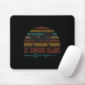 Strand Kuststad Vakantie Souvenir St Simons Isl Muismat (Met muis)