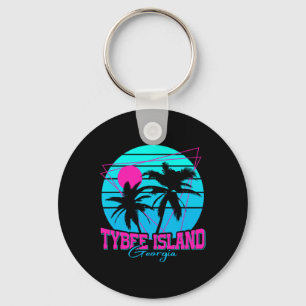 Strand Kuststad Vakantie Souvenir Tybee Island Sleutelhanger
