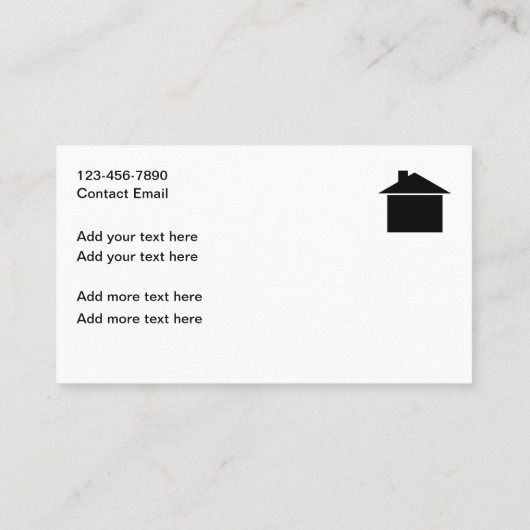 Strand Kustvastgoed Thema Zakelijke Kaarten Visitekaartje (Achterkant)