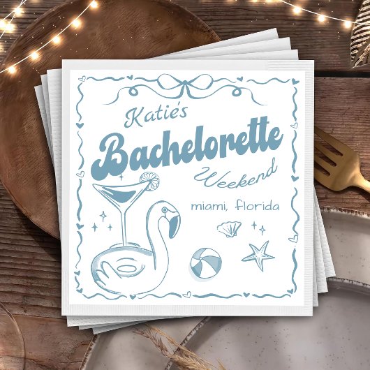 Strand Laatste Toast Bachelorette Party servetten