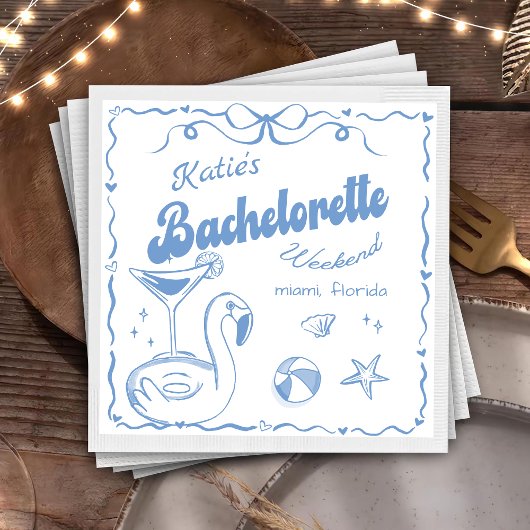 Strand Laatste Toast Bachelorette Party servetten