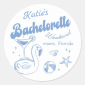 Strand Laatste toast Bachelorette Party Sticker (Voorkant)