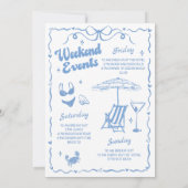 Strand Laatste Toast Bachelorette Weekend Kaart (Achterkant)