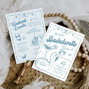 Strand Laatste Toast Bachelorette Weekend Kaart
