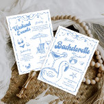 Strand Laatste Toast Bachelorette Weekend Kaart<br><div class="desc">Strand Laatste Toast Bachelorette Weekend Uitnodiging</div>