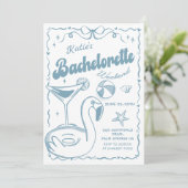 Strand Laatste Toast Bachelorette Weekend Kaart (Staand voorkant)