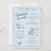 Strand Laatste Toast Bachelorette Weekend Kaart (Achterkant)