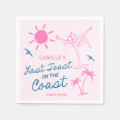 Strand Laatste Toast Bachelorette Weekend Servet (Voorkant)