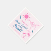 Strand Laatste Toast Bachelorette Weekend Servet (Hoek)