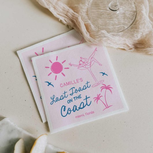 Strand Laatste Toast Bachelorette Weekend Servet
