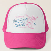 Strand Laatste Toast Bachelorette Weekend Trucker Pet (Voorkant)