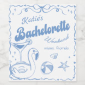 Strand Laatste Toast Bachelorette Weekend Wijn Etiket (Enkel label)