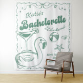 Strand Laatste Toast Groene Meidenavakantie Wandkleed (In situ)