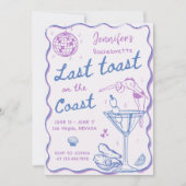 Strand Laatste toast op de kust Bachelorette Party Kaart (Voorkant)