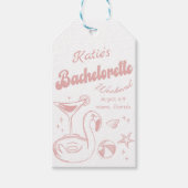 Strand Laatste Toast Roze Bachelorette Party Gift  Cadeaulabel (Voorkant)