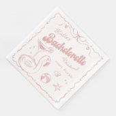 Strand Laatste Toast Roze Bachelorette Party Serve Servet (Hoek)