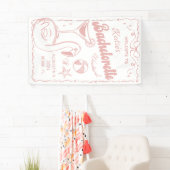 Strand Laatste Toast Roze Bachelorette Weekend Ban Spandoek (Insitu)