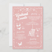 Strand Laatste toast roze vrijgezellenweekend Kaart (Achterkant)