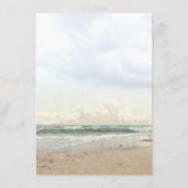 Strand landschap bruiloft informatie gast informatiekaartje (Achterkant)