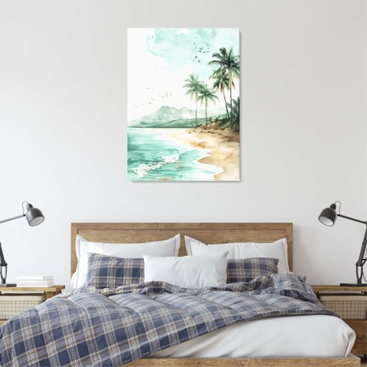 Strand Landschap Canvas Afdruk (Insitu (Slaapkamer))