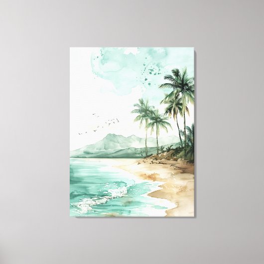 Strand Landschap Canvas Afdruk (Voorkant)