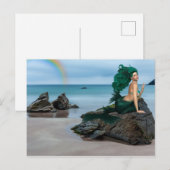 Strand Landschap Mermaid Rock Briefkaart (Voorkant / Achterkant)