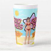 strand latte mok (Voorkant)