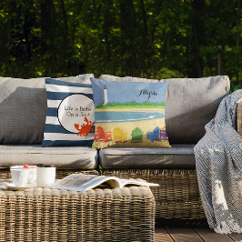 Strand leven gepersonaliseerd kussen