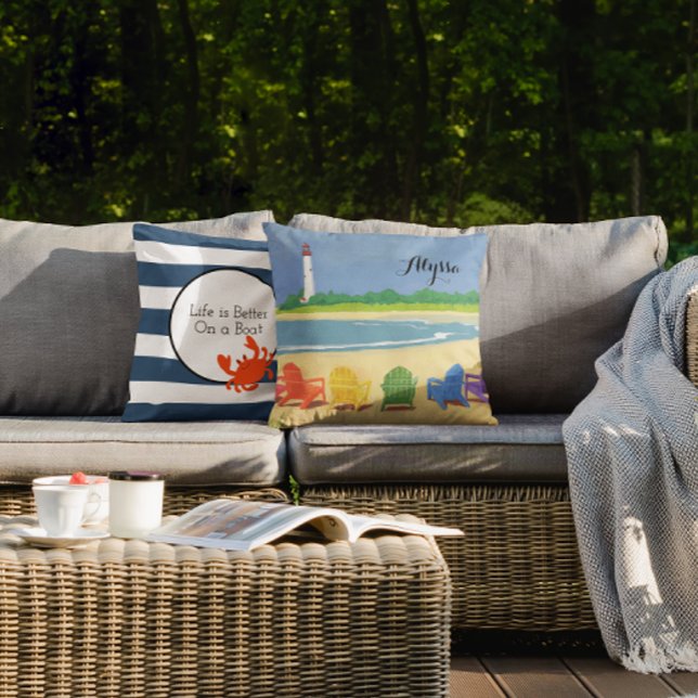 Strand leven gepersonaliseerd kussen (Creator heeft geüpload)