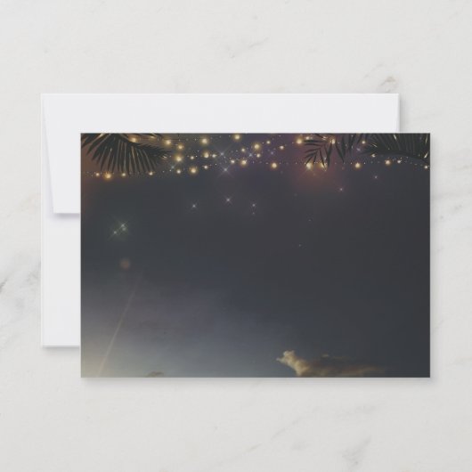 Strand Lichten Bruiloft RSVP (Achterkant)