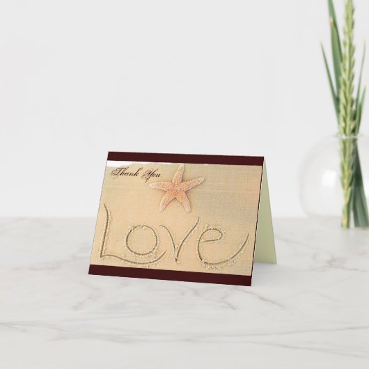 Strand Liefde Bedankkaart (Voorkant)