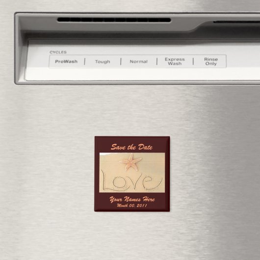 Strand LIEFDE Bruiloft Magneet (Insitu (Vaatwasser))